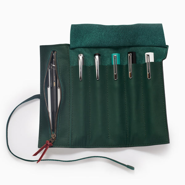 TWSBI Leather Roll Case Forrest Green